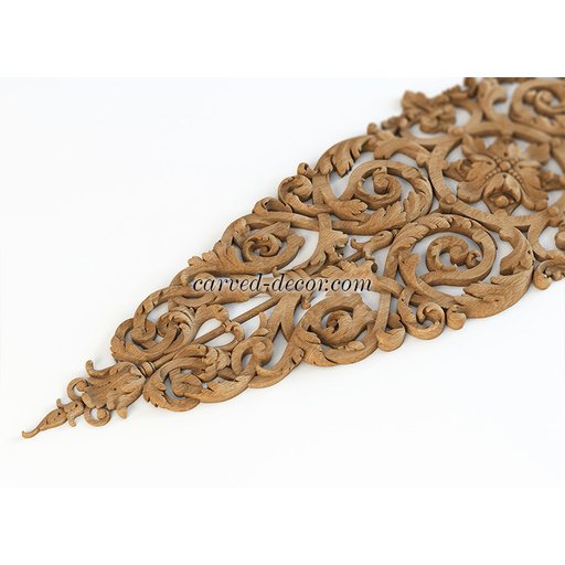 horizontal decorative floral acanthus scrolls wood onlay applique baroque style