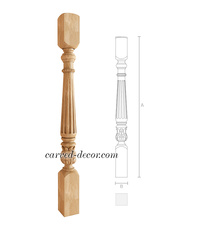 Renaissance solid wood staircase baluster
