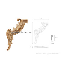 Decorative furniture appliques for kitchen cabinets from beech