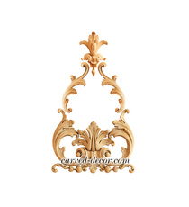 medium vertical architectural flower wood carving applique victorian style