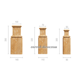 Carved pilaster base, Medium pilaster base
