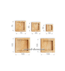 Rectangular solid wood bases for pilasters