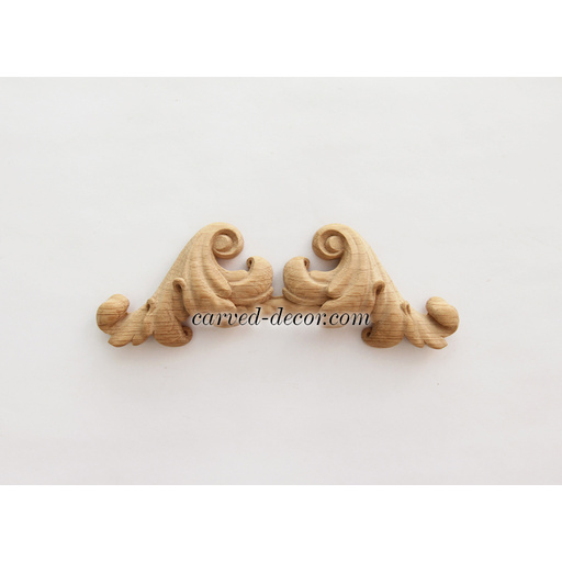 small corner ornamental scroll wood onlay applique classical style