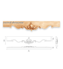 Handcrafted solid wood decorative architrave for interior