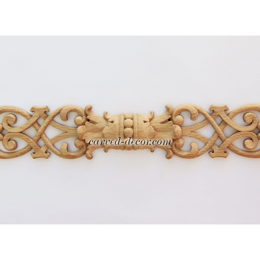 horizontal decorative scroll wood onlay applique victorian style