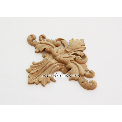 medium decorative scroll wood carving applique victorian style