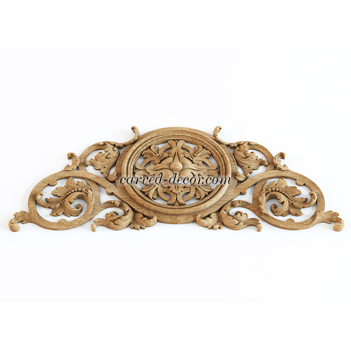 horizontal carved flower wood carving applique baroque style