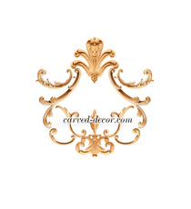 large horizontal detail flower wood applique classical style