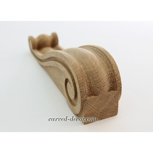 wooden narrow simplescroll corbel classical style