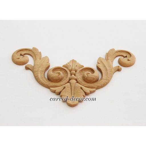 corner ornamental leaf wood carving applique baroque style