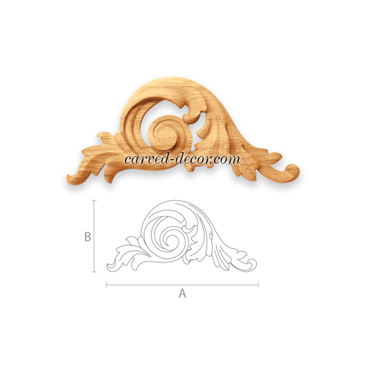 corner decorative leaf wood carving applique classical style