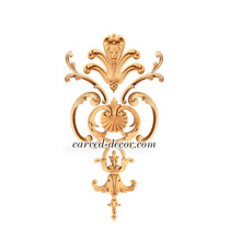 large horizontal detail flower wood applique classical style