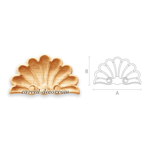ornamental shell wood applique classical style