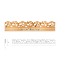 Baroque openwork moulding from solid wood