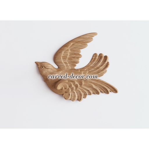 small horizontal artistic leaf wood applique classical style