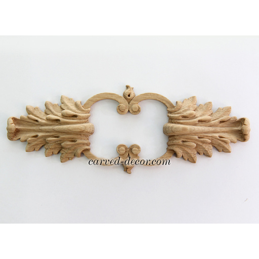 horizontal architectural acanthus wood carving applique baroque style
