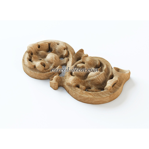 corner decorative leaf wood onlay applique classical style