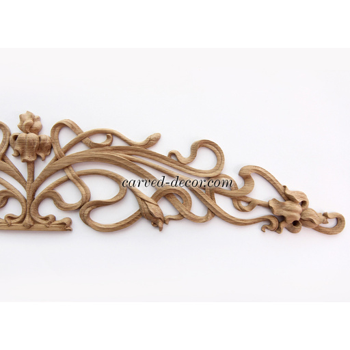 horizontal artistic ribbon wood carving applique gothic style