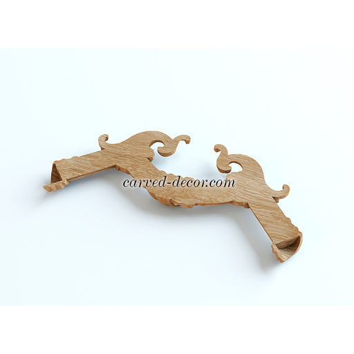 horizontal simple leaf wood onlay applique classical style