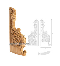 Carved newel for staircase - Wooden stair parts