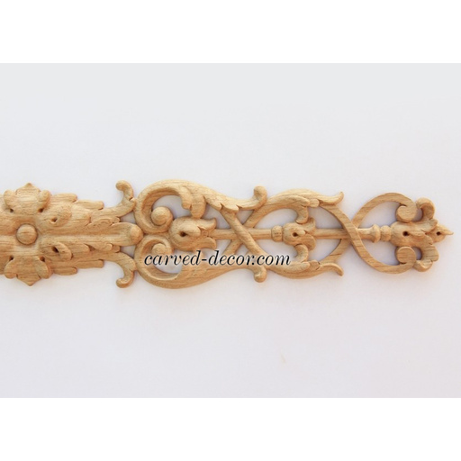 horizontal architectural flower wood carving applique baroque style