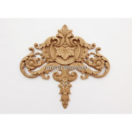 vertical decorative floral acanthus scrolls wood carving applique baroque style