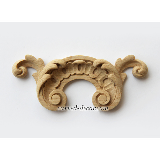 small hand carved scroll wood carving applique victorian style