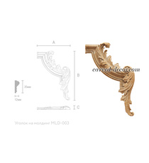 Decorative solid wood onlay for mouldings