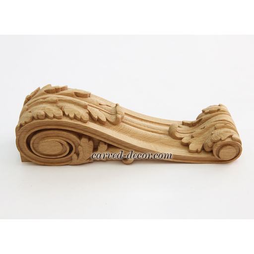 wooden medium carved acanthus leaf corbel baroque style