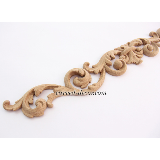 horizontal carved scroll wood applique victorian style