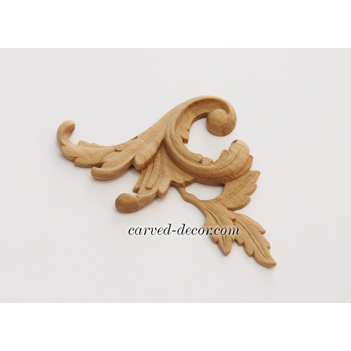 small corner architectural leaf wood onlay applique victorian style