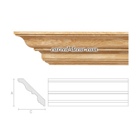 Relief wooden cornice, Large crown molding