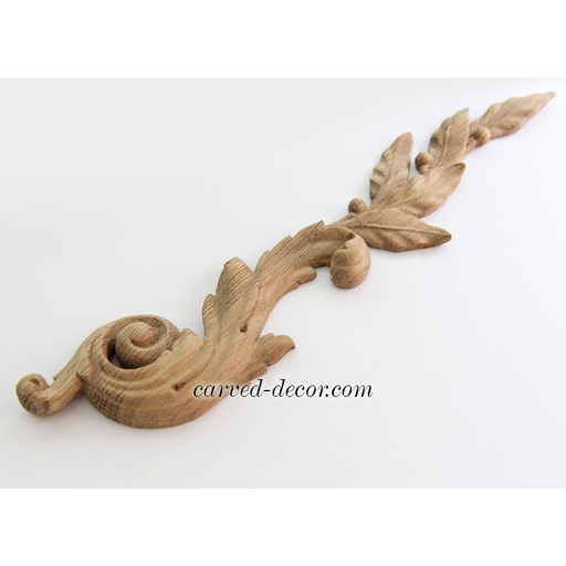 small corner architectural leaf wood carving applique victorian style