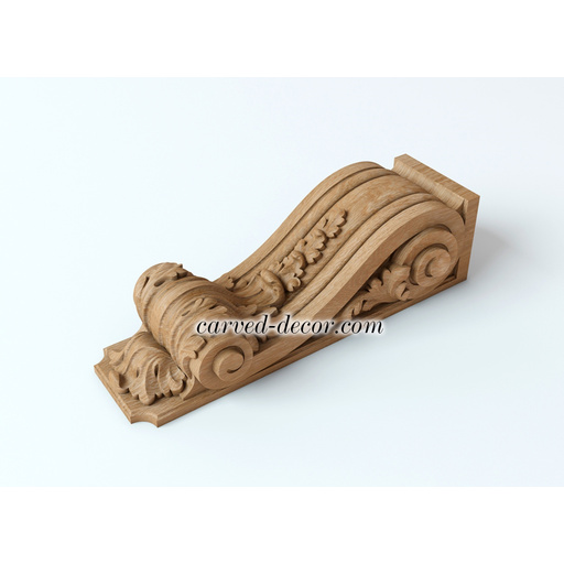 wooden medium carved scroll leaf corbel baroque style