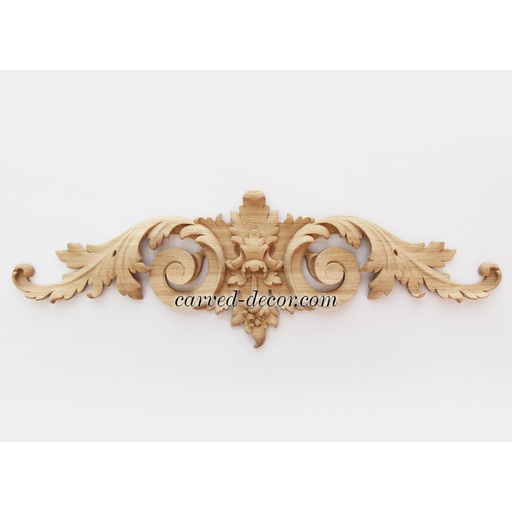 horizontal decorative scroll wood onlay applique baroque style