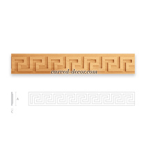 Carved wood cabinet moulding with a Greek key