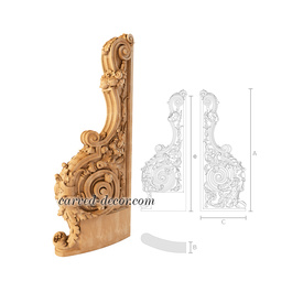 Unfinished newel design - Wooden stair parts