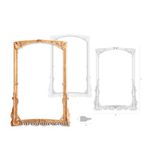Neoclassical wall-mounted Sun mirror frame from beech
