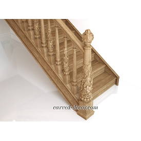 Victorian wooden banister post for sale - Wooden stair parts