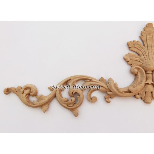 horizontal artistic floral acanthus scrolls wood carving applique victorian style