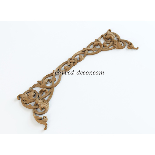 horizontal architectural leaf wood onlay applique baroque style