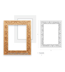 Ethnic style floral carved frame for interior from oak
