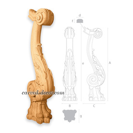 Decorative banister newel design - Wooden stair parts
