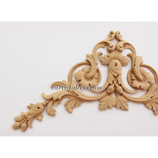 medium corner decorative flower wood carving applique victorian style