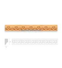 Ethnic style floral moulding for staircase from beech