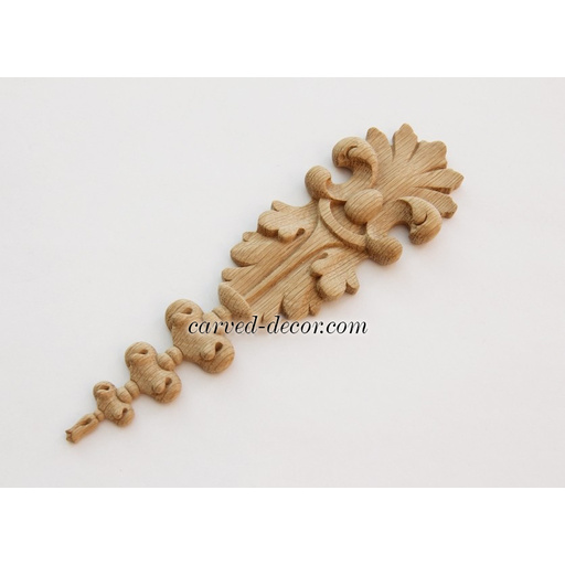 small vertical ornamental scroll wood drop baroque style