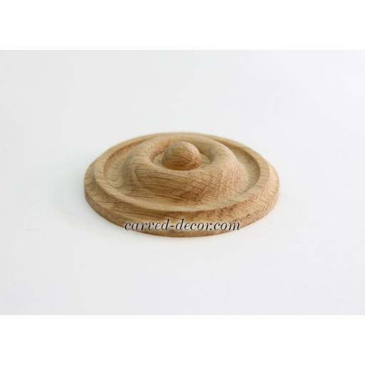 small round simple wood rosette classical style