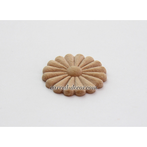 small round decorative flower wood rosette classical style