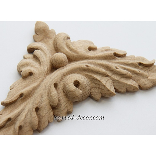 corner carved acanthus wood carving applique baroque style