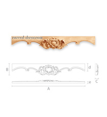 Carved oak architrave for cabinet a...